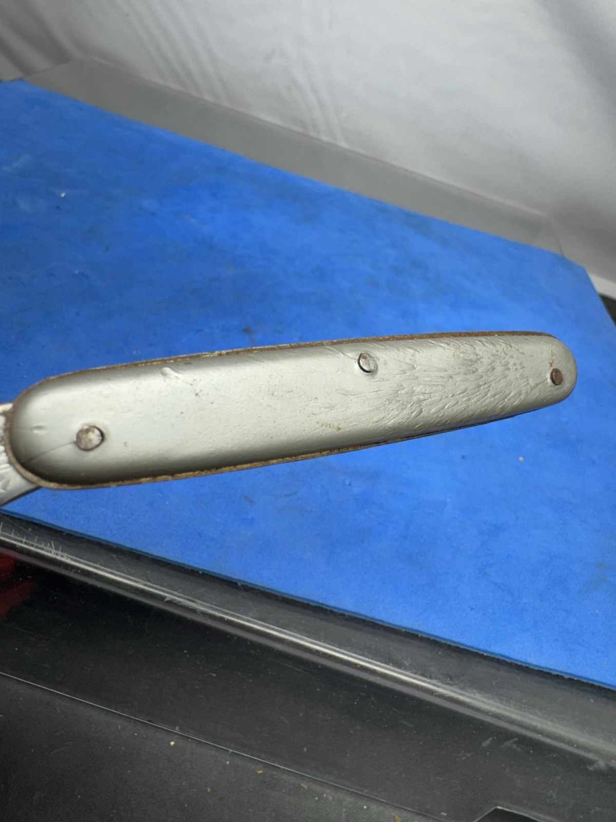 Vtg Thornton USA Folding Pocket Knife Single 3″ O/A 2.25″ Blade in Good Cond.