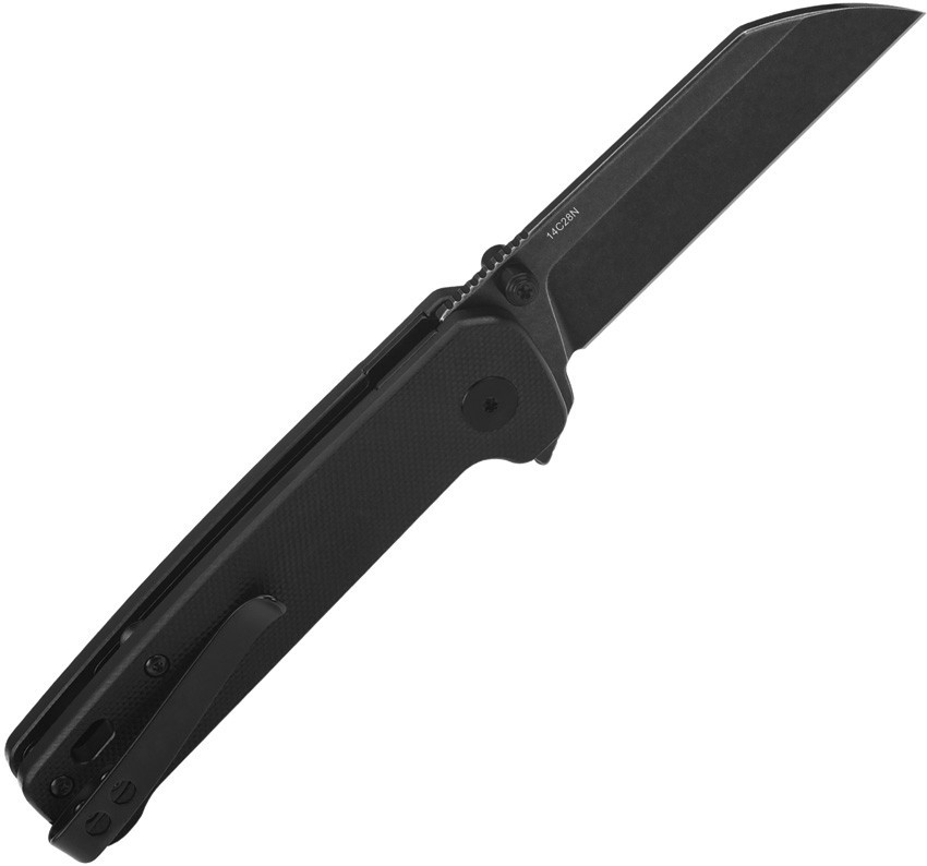 QSP Knife Penguin QS130BL-A2 3″ 14C28N Black G10 Folding Knife