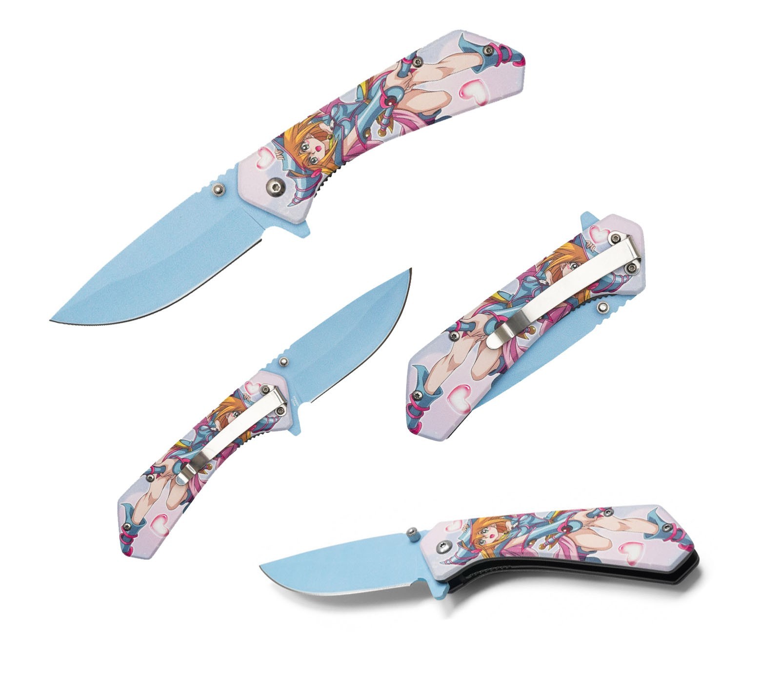 7.75″ Yu-Gi-Oh! Magician Girl 3-D Printed Graphic Spring Assisted Pocket Knife