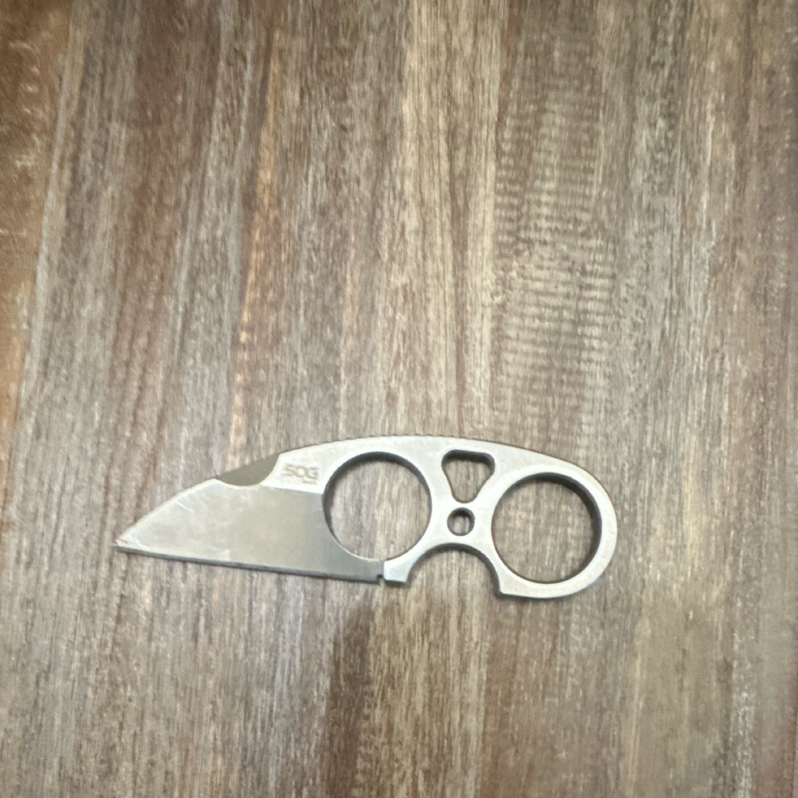 SOG Neck Knife 2-2.99in Straight Edge Stainless Steel Blade Silver Handle