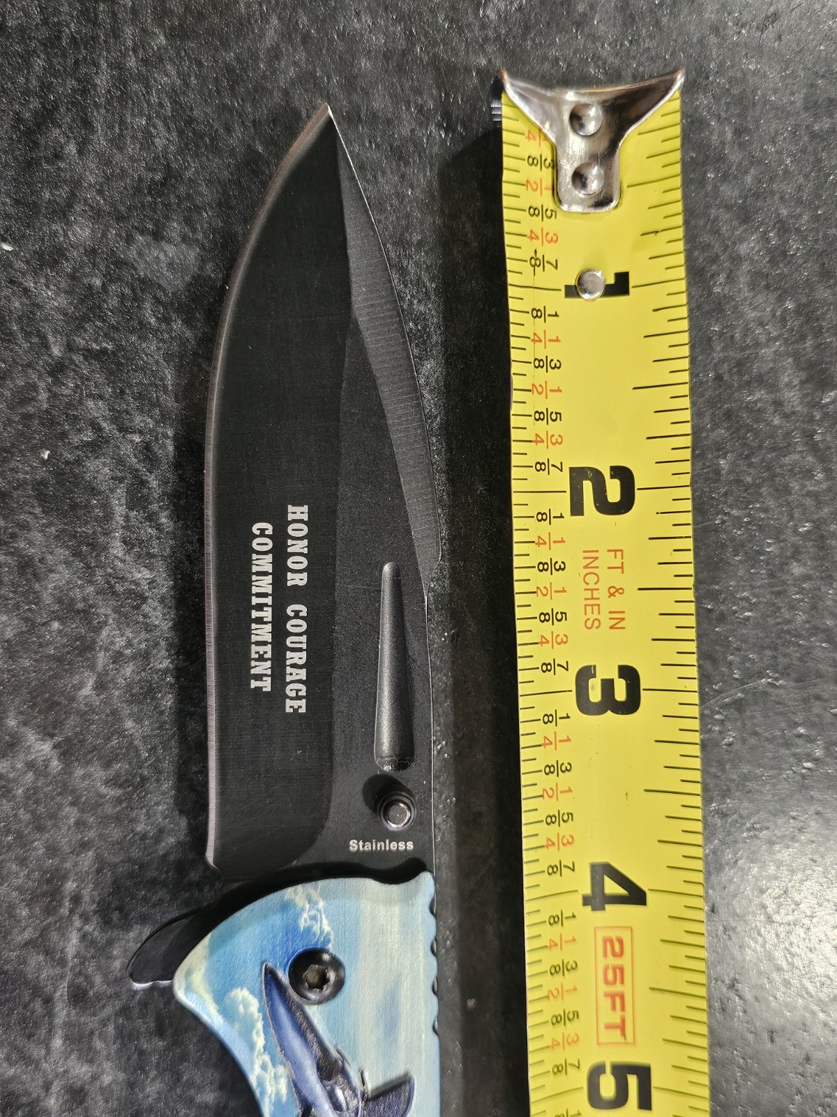 Snake Eye Tactical Rescue Style 3D Pop Up Designed Handle Pocket Knife-Air Force