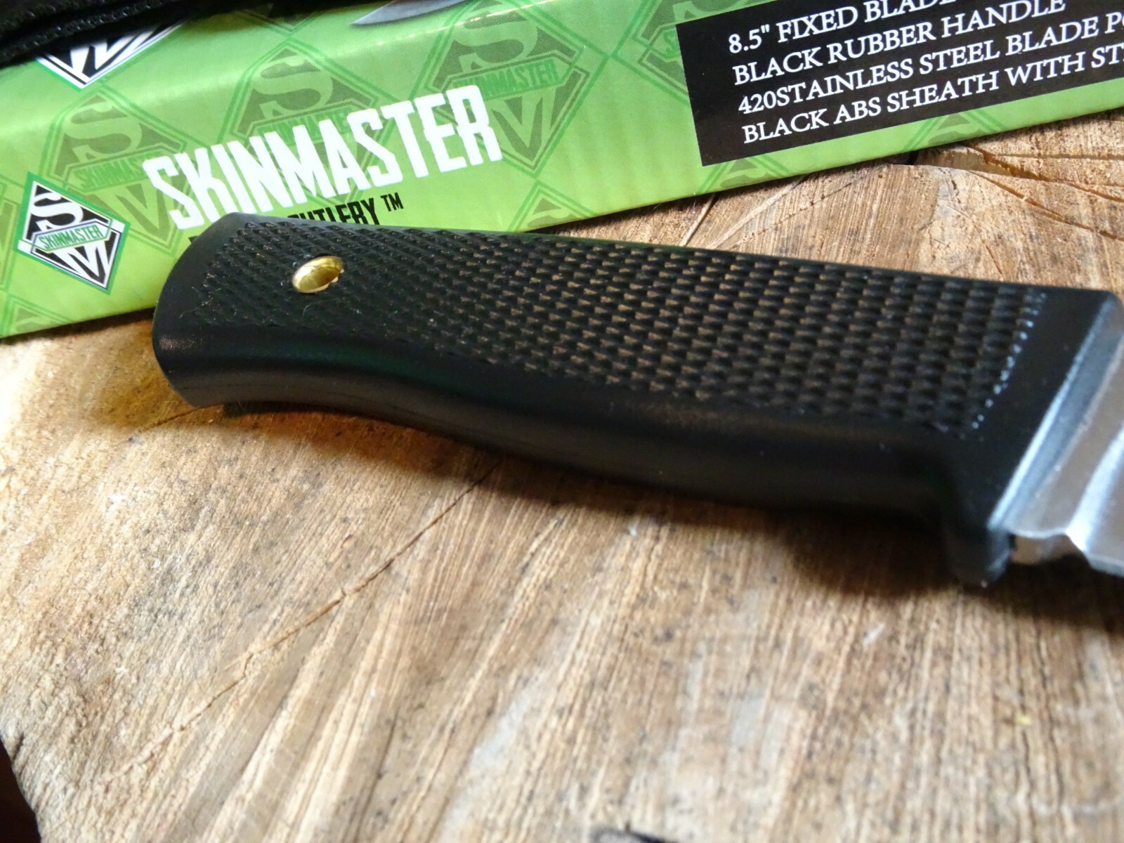 8.5″ OVERALL BOWIE KNIFE 420HC BLADE RUBBER NON-SLIP HANDLE HARD CASE SHEATH