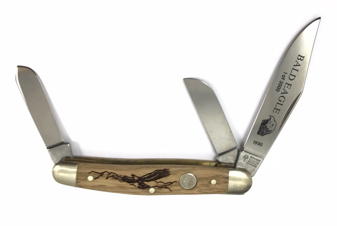 1990 Boker Wildlife Series Bald Eagle 1 of 3000 Wood Handle Serial 152 2938-OX