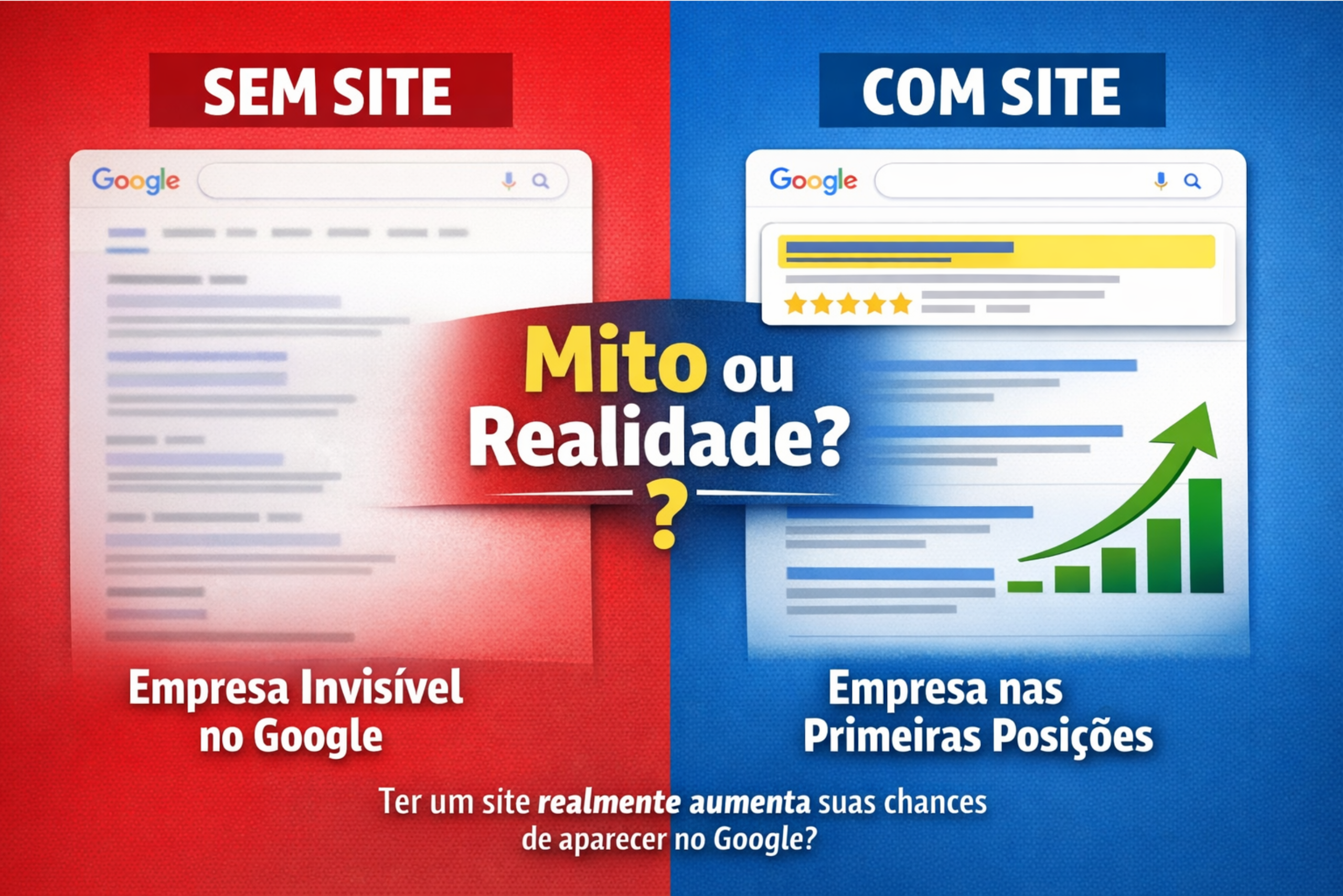 Mito ou realidade? Ter um site realmente aumenta suas chances de aparecer no Google